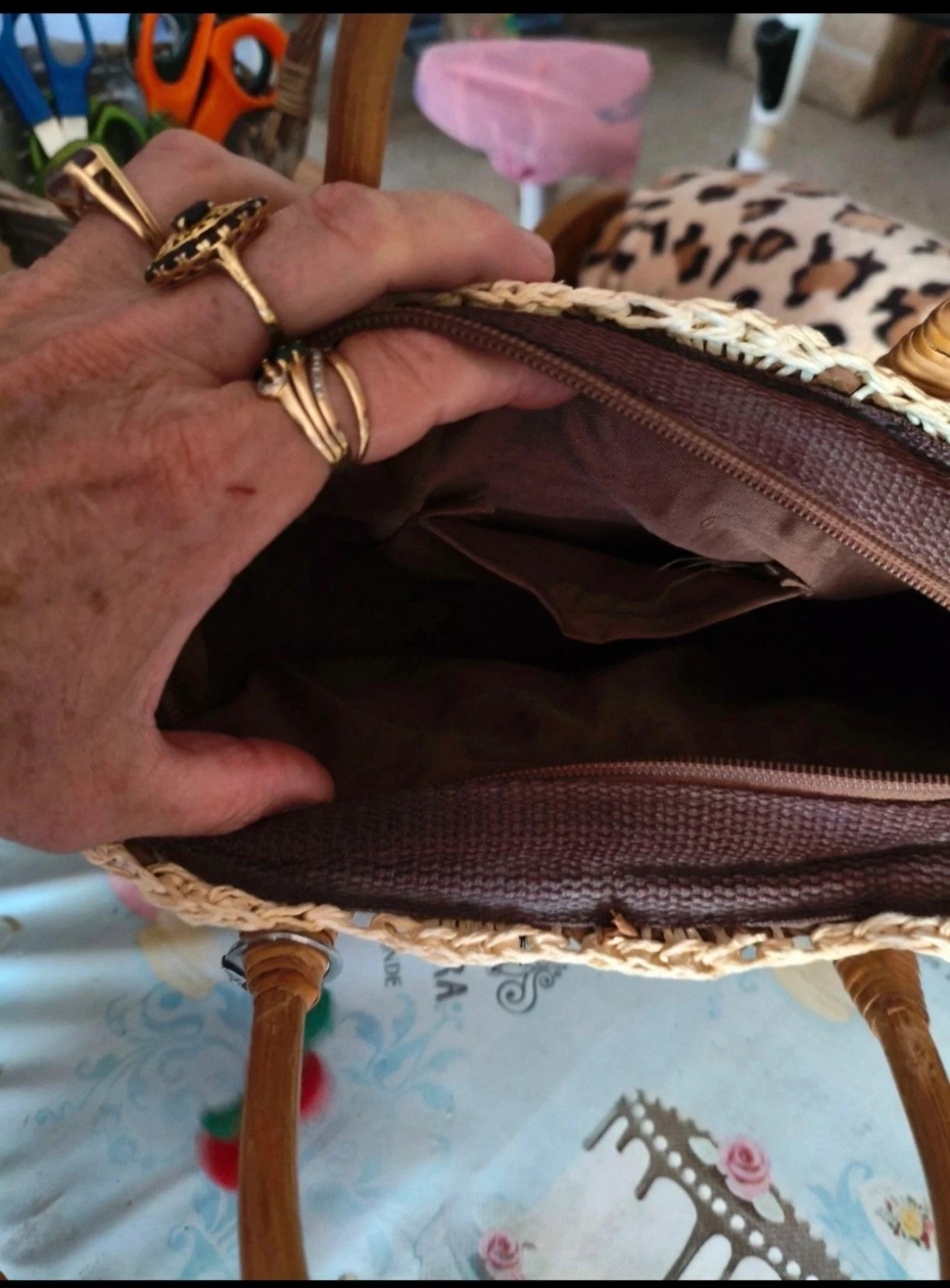 Bolsa de mão de vime vintage TBE – photo 12